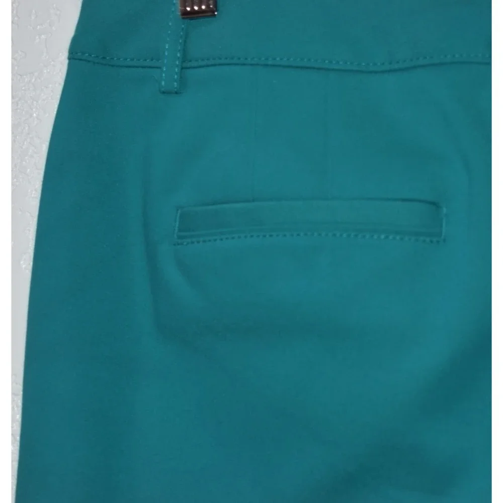 White House Black Market Perfect Form Slim Ankle Pants Size 8 Teal Blue Stretch - Picture 16 of 16
